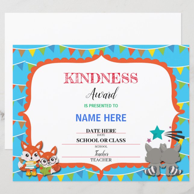 School Certificate (Front/Back)