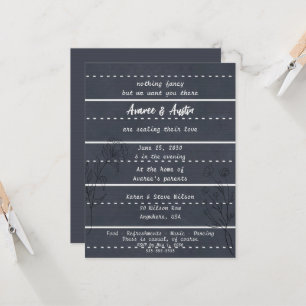 School Chalkboard Casual Wedding Invitation