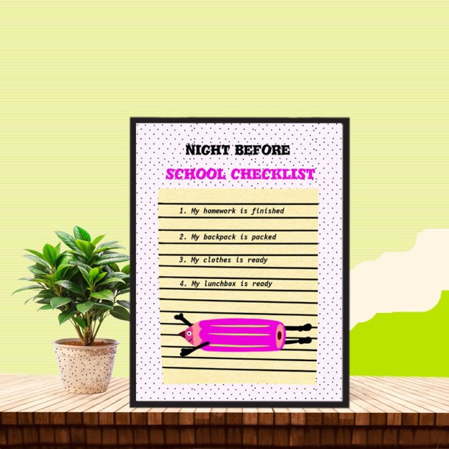 School checklist poster (Creator Uploaded)