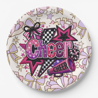 School Cheerleader Paper Plate