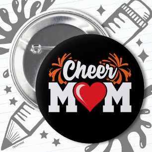 School Cheerleader Squad Sports Proud Cheer Mum 6 Cm Round Badge