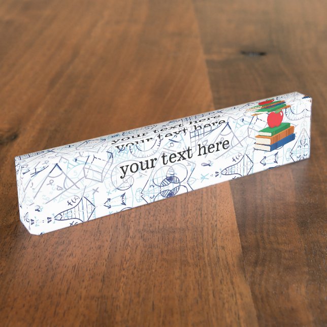 School chemical pattern nameplate (Side)