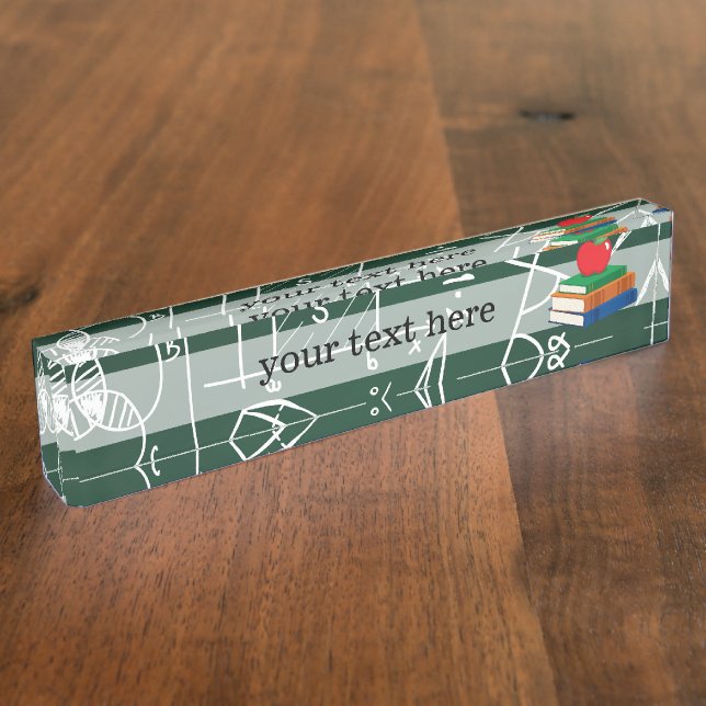 School chemical pattern nameplate (Side)