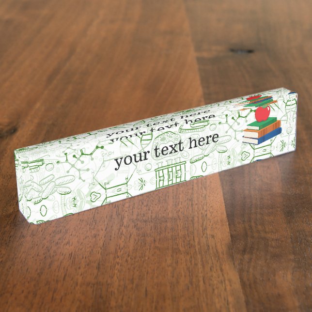 School chemical pattern nameplate (Side)