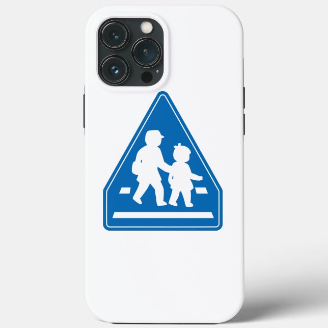 School Children Crossing >> Japanese Traffic Sign Case-Mate iPhone Case (Back)