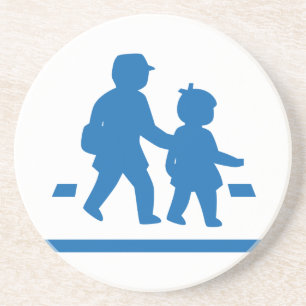 School Children Crossing >> Japanese Traffic Sign Coaster