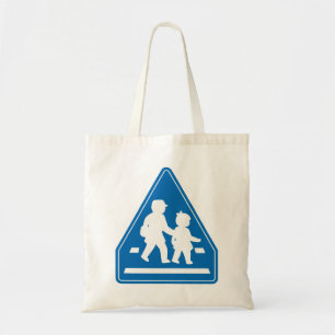 School Children Crossing >> Japanese Traffic Sign Tote Bag