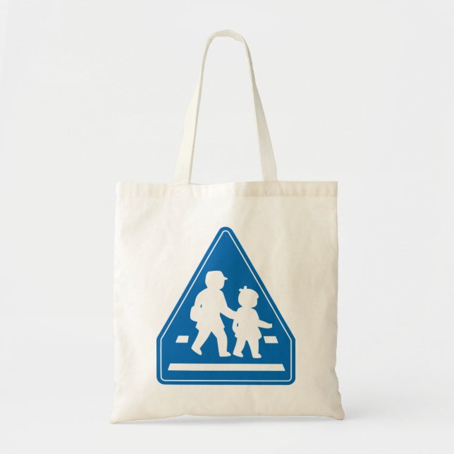 School Children Crossing >> Japanese Traffic Sign Tote Bag (Front)