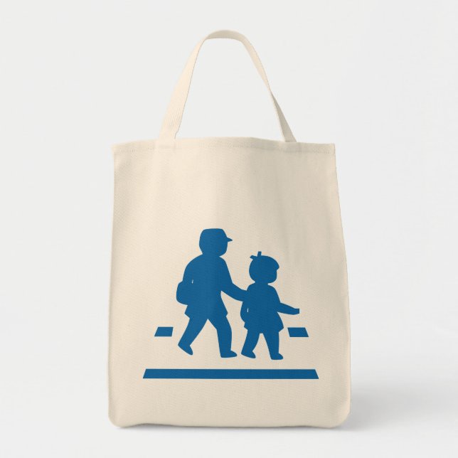 School Children Crossing >> Japanese Traffic Sign Tote Bag (Front)