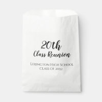 School Class Reunion Custom Favour Bags 20th 25th 
