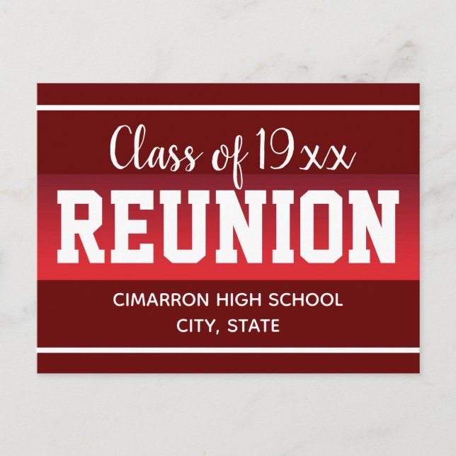 School Class Reunion Save the Date Announcement Postcard (Front)
