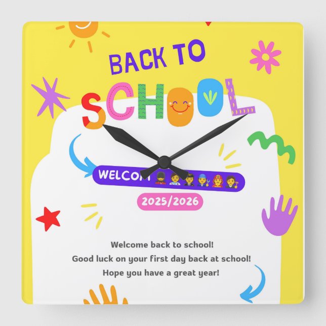 School clock for children for the new school year  (Front)