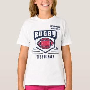 School Club Team League Name Year Rugby  T-Shirt