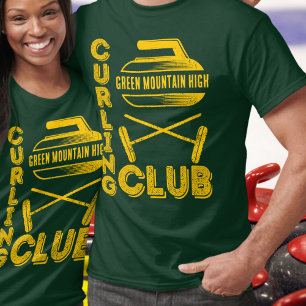 School Club Team Name Curling  T-Shirt