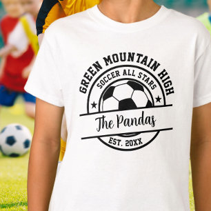 School Club Team Name Number Soccer T-Shirt