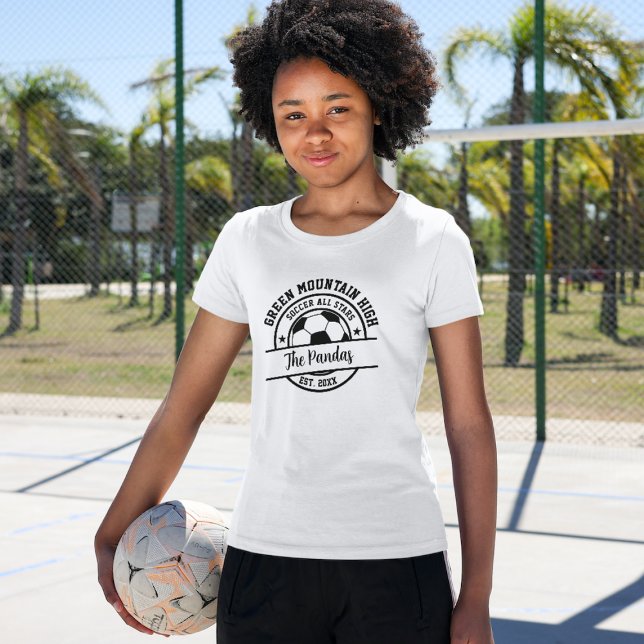 School Club Team Name Number Soccer T-Shirt (Creator Uploaded)