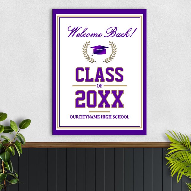 School Colors Class Reunion Welcome Poster (Creator Uploaded)
