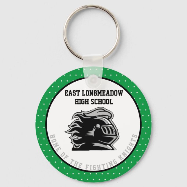 School Colour Green High School Fundraisers Ideas  Key Ring (Front)