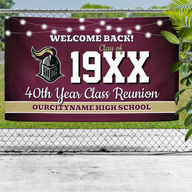School Colours Class Reunion Welcome Banner (Creator Uploaded)