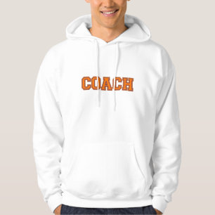 School Colours COACH Mens Hoodie, Orange Blue Hoodie