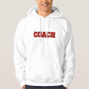 School Colours COACH Mens Hoodie, Red Gold Hoodie