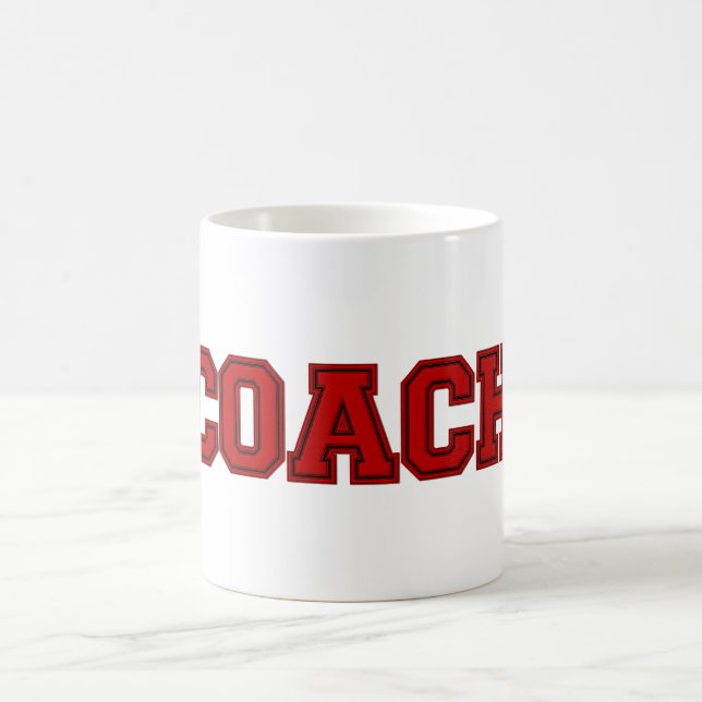 School Colours COACH Mug, Red-Black Coffee Mug (Center)