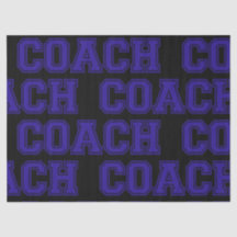 School Colours COACH Varsity Letters-Blue-Black