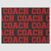 School Colours COACH Varsity Letters-Red and Black