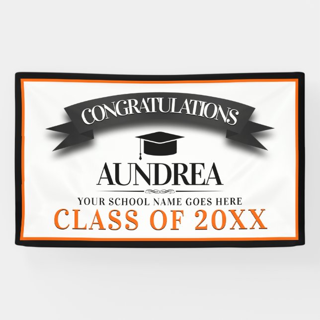 School Colours Congratulations Graduation Banner (Horizontal)