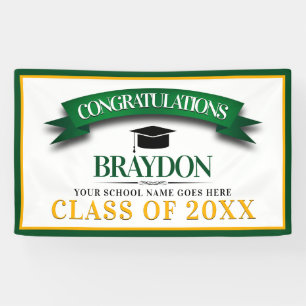 School Colours Congratulations Graduation Banner