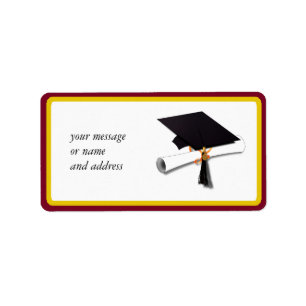 School Colours Gold & Red for The Graduate Label