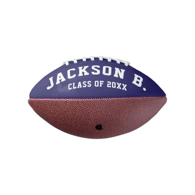 School Colours Graduating Class  Personalised Football (Rotated 270)
