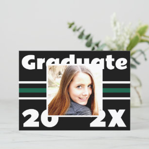 School Colours Photo Graduation Invitation