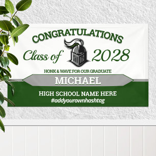 School Colours with Mascot Graduation Banner