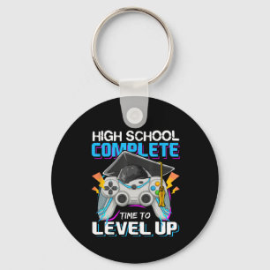 School Complete Time To Level Up Video Game Gradua Key Ring