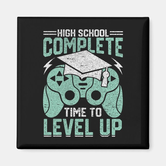 School Complete Time To Level Up Video Game Gradua Magnet (Front)