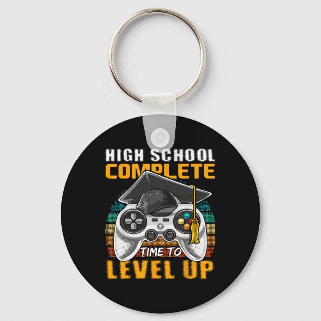 School Complete Video Game Senior Graduation Gift  Key Ring (Front)