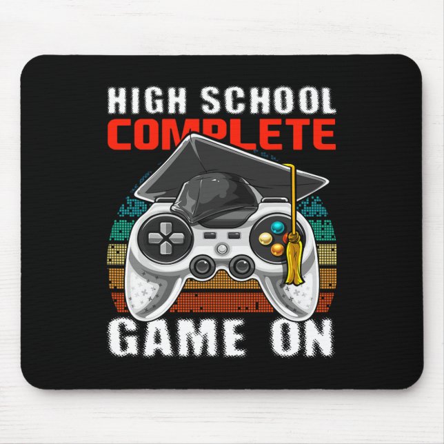 School Complete Video Game Senior Graduation Gift  Mouse Pad (Front)