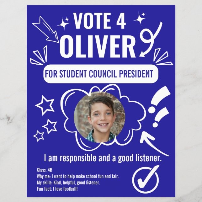 School Council Voting Template for Kids  Flyer (Front)