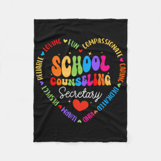 School Counseling Secretary Office Of Heart School Fleece Blanket