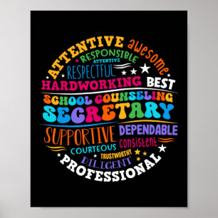 School Counseling Secretary Office Of Heart School Poster