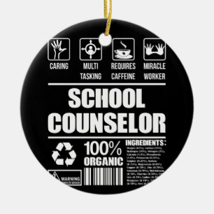 School Counsellor 100% Organic Ceramic Ornament