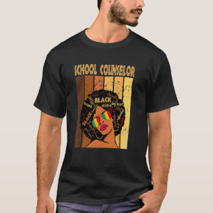 School Counsellor Afro African American Black Hist T-Shirt
