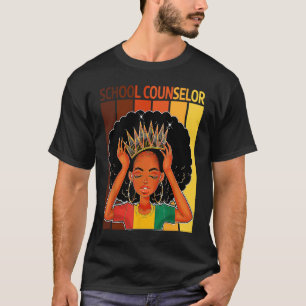 School Counsellor Afro African American Black Hist T-Shirt
