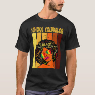 School Counsellor Afro African American Black Hist T-Shirt