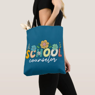 School Counsellor Appreciation Wildflower Colourfu Tote Bag