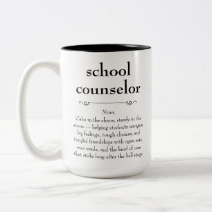 School Counsellor Definition Appreciation Gift Two-Tone Coffee Mug