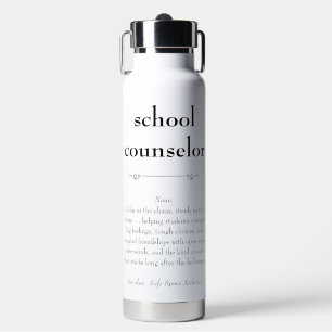 School Counsellor Definition Appreciation Gift Water Bottle