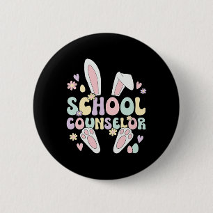 School Counsellor Easter Bunny School Counseling E 6 Cm Round Badge