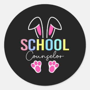 School Counsellor Easter Teacher School Counseling Classic Round Sticker